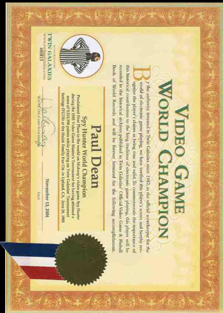 spy certificate